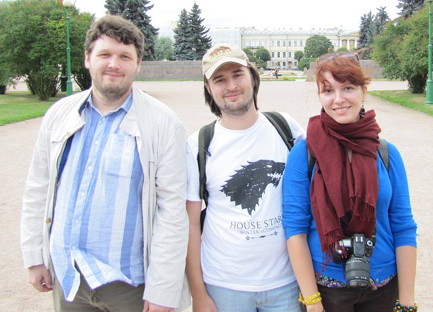 Nikolai (translator/guide-dude), Vlad (translator), Елена (photographer).